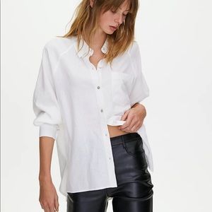 Wilfred free linen boyfriend button up size xs